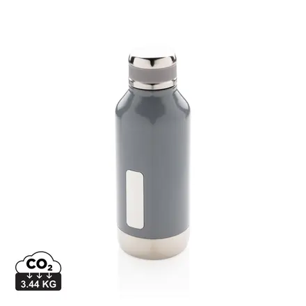 Leak proof vacuum bottle with logo plate - XD Connects promotional product, branded with your logo