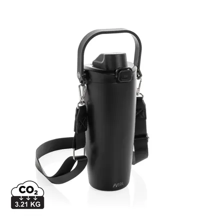 Avira Ayala RCS re-steel duosip lockable crossbody tumbler - XD Connects promotional product, branded with your logo
