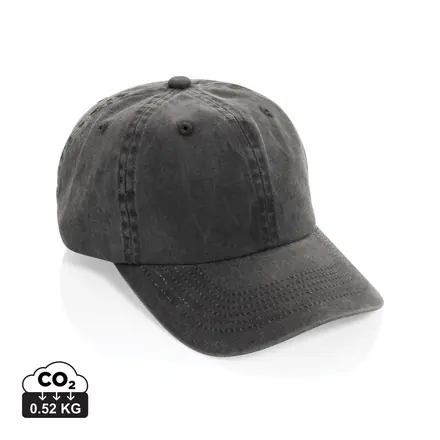 BEAU AWARE™ Washed 6 panel 270gsm cotton twill cap - XD Connects promotional product, branded with your logo