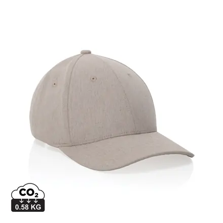 Milo AWARE™ recycled heather 6 panel cap 200gr - XD Connects promotional product, branded with your logo