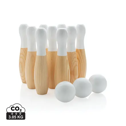 Wooden skittles set - XD Connects promotional product, branded with your logo