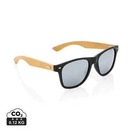 Bamboo and RCS recycled plastic sunglasses - XD Connects promotional product, branded with your logo