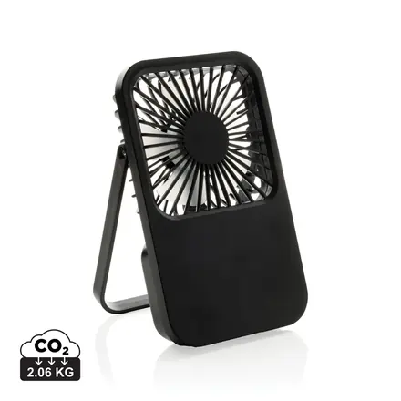 Aervina RCS recycled plastic re-chargeable desk fan - XD Connects promotional product, branded with your logo