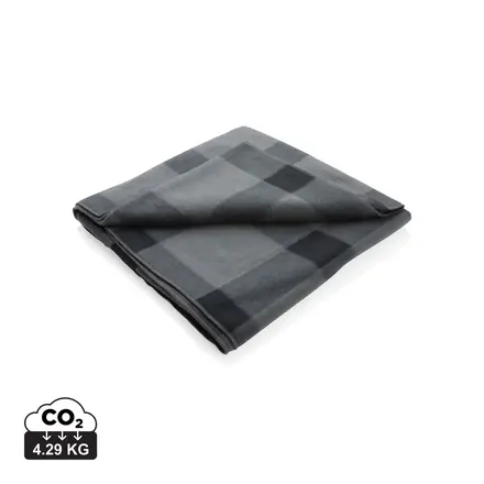 Soft plaid fleece blanket - branded promotional product