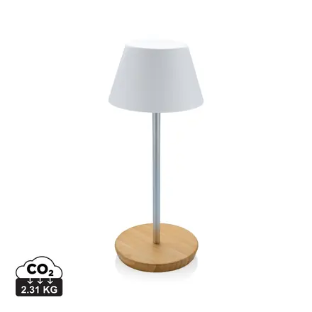 Pure Glow RCS usb-rechargeable recycled plastic table lamp - XD Connects promotional product, branded with your logo