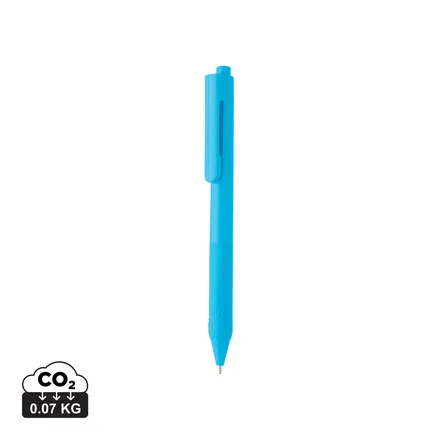 X9 solid pen with silicone grip - XD Connects promotional product, branded with your logo