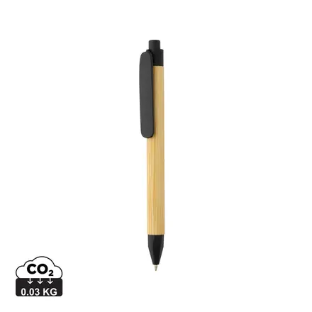 Write responsible recycled paper barrel pen - XD Connects promotional product, branded with your logo