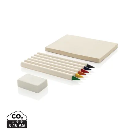 Micki GRS infinity 6pc colouring pencil set with notepad - XD Connects promotional product, branded with your logo