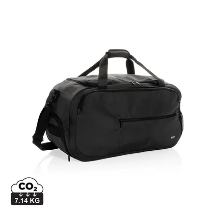 Swiss Peak AWARE™ RPET sports duffel - XD Connects promotional product, branded with your logo