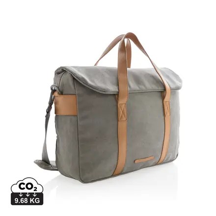 Canvas laptop bag PVC free - XD Connects promotional product, branded with your logo