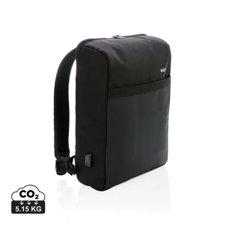 Swiss Peak 15" anti-theft RFID & USB backpack PVC free - XD Connects promotional product, branded with your logo