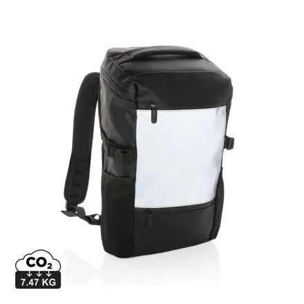PU high visibility easy access 15.6" laptop backpack - XD Connects promotional product, branded with your logo