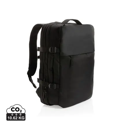Swiss Peak AWARE™ RPET 15.6' expandable weekend backpack - XD Connects promotional product, branded with your logo
