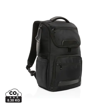 Swiss Peak AWARE™ RPET Voyager 15.6" laptop backpack - XD Connects promotional product, branded with your logo