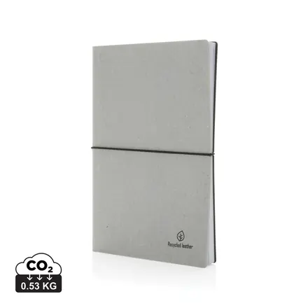 A5 GRS recycled leather notebook - XD Connects promotional product, branded with your logo