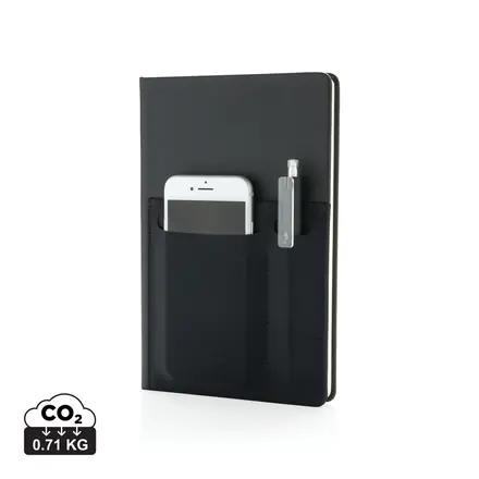 A5 Deluxe notebook with smart pockets - XD Connects promotional product, branded with your logo