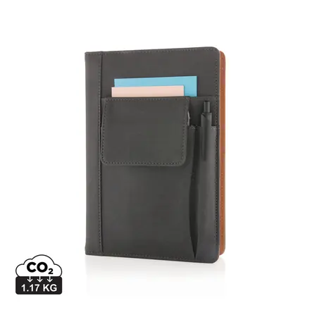 Notebook with phone pocket - XD Connects promotional product, branded with your logo