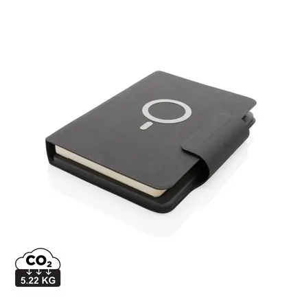 Artic Magnetic 10W wireless charging A5 notebook - XD Connects promotional product, branded with your logo