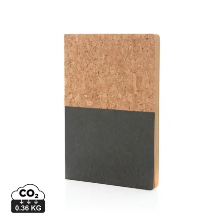 A5 cork & kraft notebook - XD Connects promotional product, branded with your logo