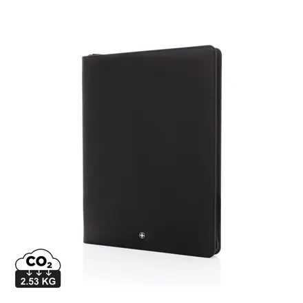 Swiss Peak Heritage RCS rPU A4 portfolio with zipper - XD Connects promotional product, branded with your logo