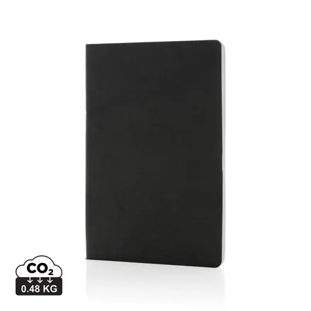 Salton A5 GRS certified recycled paper notebook - branded promotional product