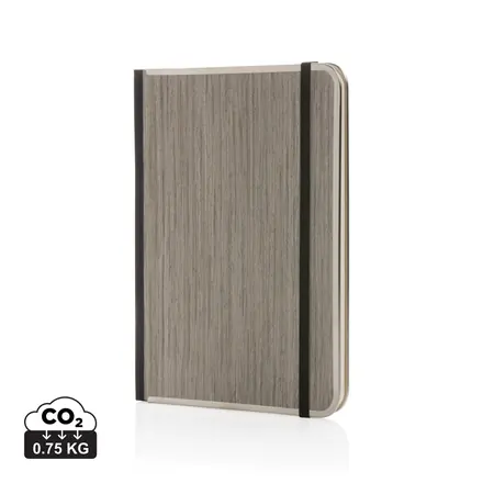 Treeline A5 wooden cover deluxe notebook - XD Connects promotional product, branded with your logo