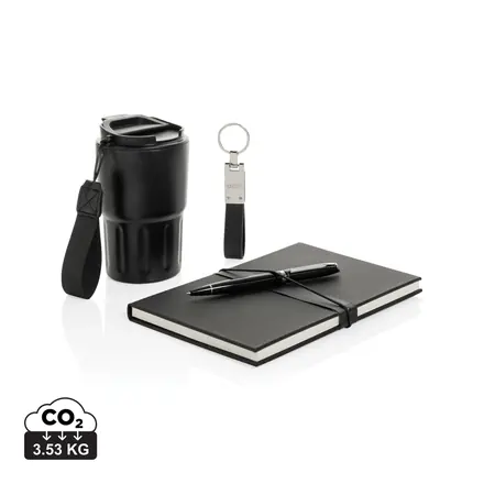 Swiss Peak RCS certified deluxe business gift set w/ tumbler - branded promotional product