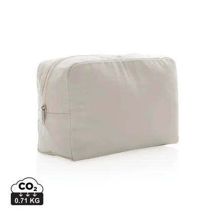 Impact Aware™ 285 gsm rcanvas toiletry bag undyed - XD Connects promotional product, branded with your logo