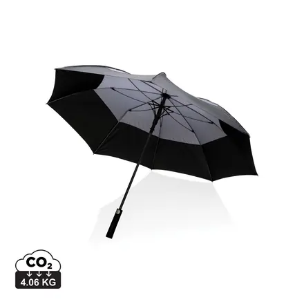 27" Impact AWARE™ RPET 190T auto open stormproof umbrella - branded promotional product