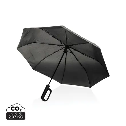 Yara 21" AWARE™ RPET solid colour umbrella with carabiner - XD Connects promotional product, branded with your logo