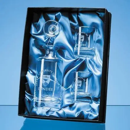 Mini Decanter Set Satin Lined Presentation Box Box Only - branded promotional product