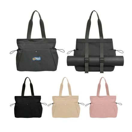 Lightweight Tote Bag With Yoga Mat Straps - branded promotional product