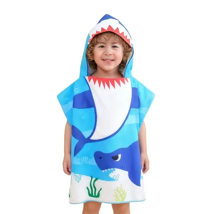 100% Double-Sided Fleece Sublimation Kids Hooded Change Towel - branded towels & textiles
