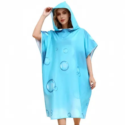 100% Double-Sided Fleece Sublimation Adults Hooded Change Towel - branded towels & textiles