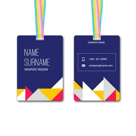 Medium Unique Printed Name Tag (80 x 120 mm) - branded promotional product