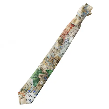 8cm Wide 100% Polyester Printed Tie - branded promotional product