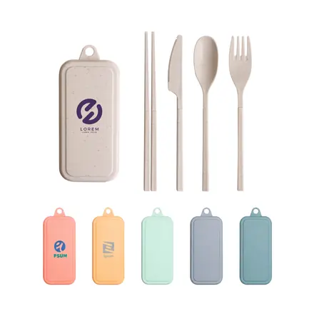 4 Pieces Travel Utensils Set - branded promotional product