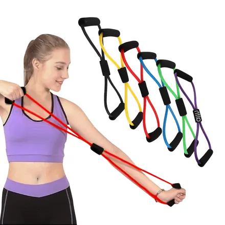 Figure 8 Resistance Band With Handles - branded promotional product