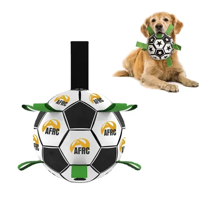 Dog Soccer Ball With Grab Tabs - branded promotional product