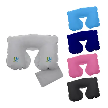 Inflatable travel Pillow - branded promotional product