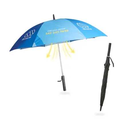 Sport Umbrella with Fan - branded promotional product