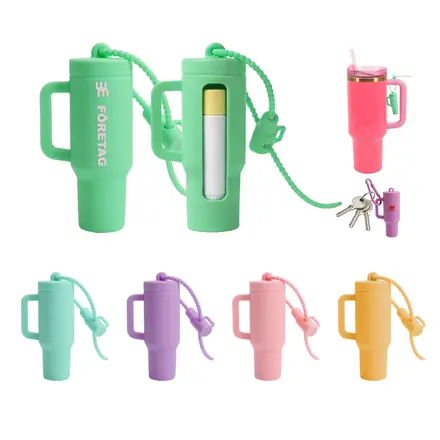 Lip Balm Holder Keychain - branded promotional product