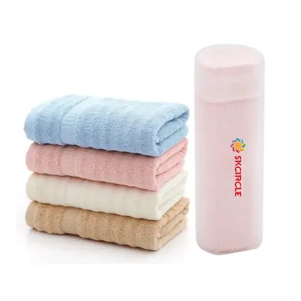 Bamboo Fiber Towel With Tube - branded promotional product