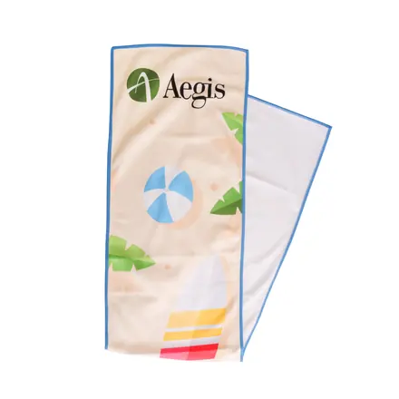 Microfibre Colour Travel Towel (30x130cm) - branded promotional product