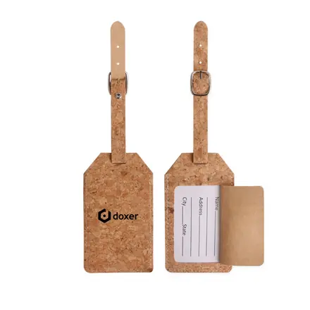 Cork Luggage Tag - branded promotional product