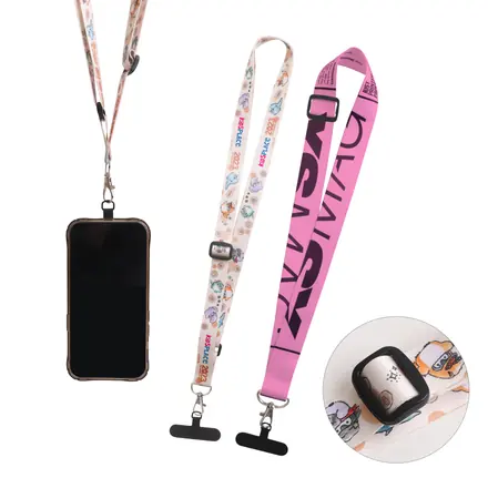 Adjustable Sublimation Phone Lanyard - branded promotional product