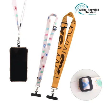 Adjustable RPET Phone Lanyard - branded promotional product