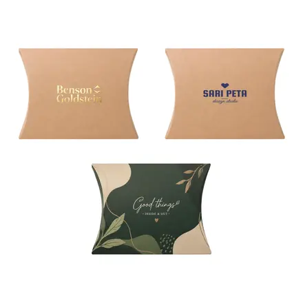 Large Brown Kraft Pillow Box(170 x 140 x 37mm) - branded promotional product
