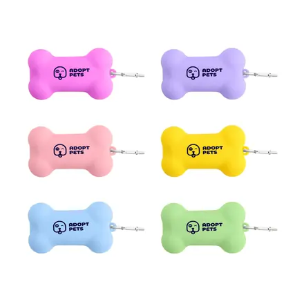 Silicone Bone Shape Dog Poop Bag Dispenser - branded promotional product