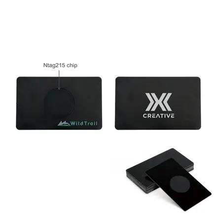 NFC Black Metal Business Card - branded promotional product